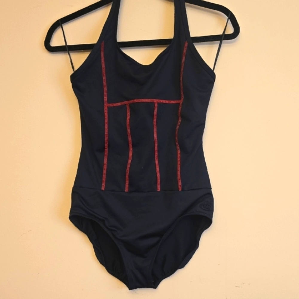 Caparros Black and Red Women Swim One Piece
